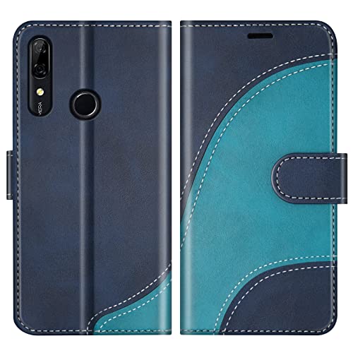 BoxTii Hülle für Huawei P Smart Z / Y9 Prime 2019, Leder Handyhülle für Huawei P Smart Z / Y9 Prime 2019, Ledertasche Klapphülle Schutzhülle mit Kartenfächer und Magnetverschluss, Blau von BoxTii