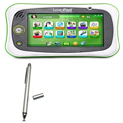 BoxWave Stylus-Eingabestift für LeapFrog LeapPad Ultimate (Stylus Pen / Stylus Pen / Stylus Pen / Dual Tip kapazitiver Stylus, Faserspitze, für LeapFrog LeapPad Ultimate, Metallic Silber von BoxWave Corporation