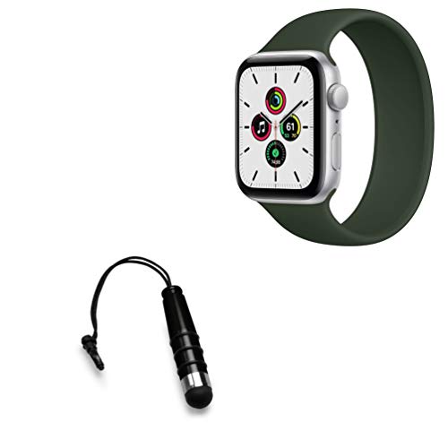 BoxWave Eingabestift für Apple Watch SE (44 mm) (Stylus Pen von BoxWave) – Mini-Eingabestift für kapazitive Mini-Eingabestift mit Gummispitze, 44 mm), Tiefschwarz von BoxWave
