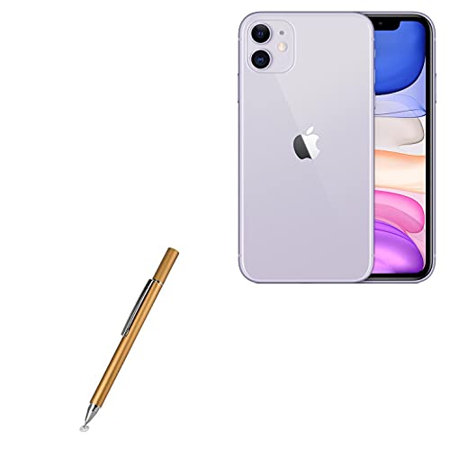 BoxWave Eingabestift für Apple iPhone 11 (Stylus Pen von BoxWave), kapazitiver FineTouch Eingabestift, super präziser Stylus-Eingabestift für Apple iPhone 11, Champagner-Gold von BoxWave