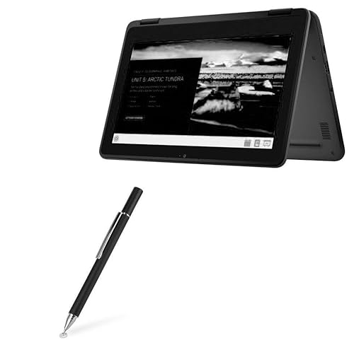 BoxWave Eingabestift kompatibel mit Dell Chromebook 3110 2-in-1 - FineTouch kapazitiver Stylus, super präziser Eingabestift - Tiefschwarz von BoxWave