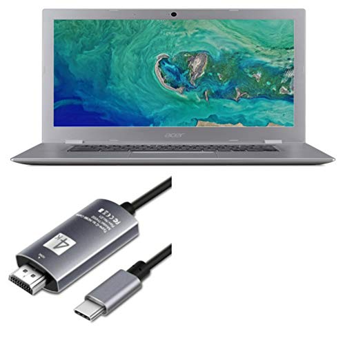 BoxWave Kabel kompatibel mit Acer Chromebook 15 (CB315) - SmartDisplay Kabel - USB Type-C auf HDMI (1,8 m), USB C/HDMI Kabel für Acer Chromebook 15 (CB315) - Tiefschwarz von BoxWave