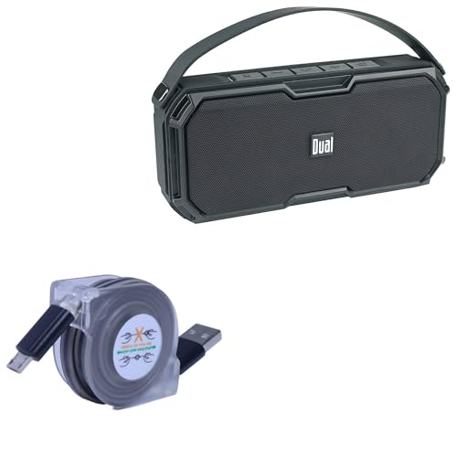 BoxWave Kabel kompatibel mit Dual Electronics TruWireless Portable Speaker (LUBTWS6) – miniSync, einziehbar, tragbares Synchronisationskabel von BoxWave