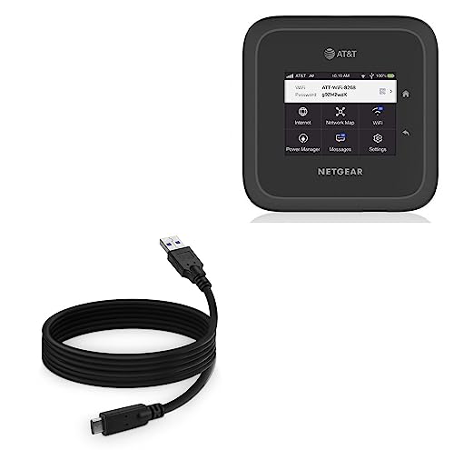 BoxWave Kabel kompatibel mit Netgear Nighthawk M6 Pro Mobile Hotspot (MR6500) – DirectSync – USB 3.0 A auf USB 3.1 Typ C, USB C Lade- und Sync-Kabel – 1,8 m – Schwarz von BoxWave