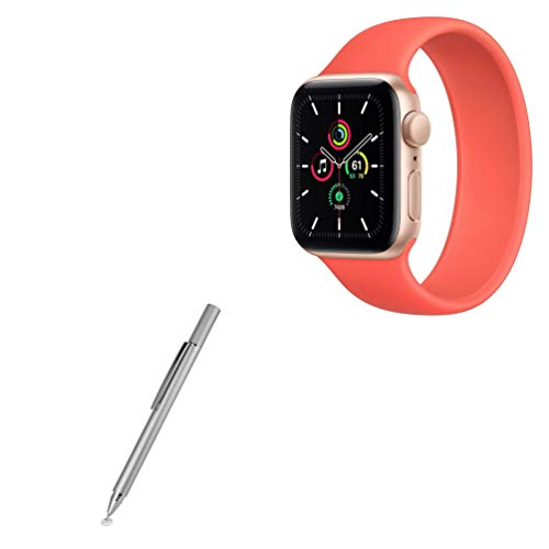 BoxWave Stylus-Eingabestift für Apple Watch SE (40 mm) (Stylus Pen von BoxWave) - FineTouch kapazitiver Stylus, super präziser Eingabestift für Apple Watch SE (40 mm) - Metallic Silber von BoxWave