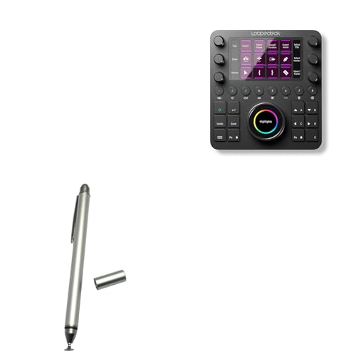 BoxWave Stylus-Eingabestift für Loupedeck CT (Stylus-Eingabestift von BoxWave), DualTip kapazitiver Eingabestift mit Faserspitze, Silberfarben von BoxWave