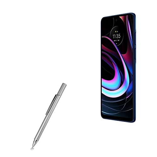 BoxWave Stylus-Eingabestift für Motorola Edge (2021) (Stylus Pen von BoxWave) - FineTouch kapazitiver Stylus, super präziser Eingabestift für Motorola Edge (2021) - Metallic Silber von BoxWave