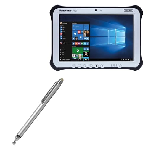 BoxWave Stylus-Eingabestift für Panasonic Toughpad FZ-G1 (Stylus Pen von BoxWave) - kapazitiver DualTip Stylus Pen mit Faserspitze für Panasonic Toughpad FZ-G1 - Metallic Silber von BoxWave