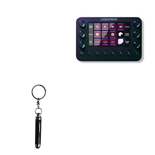 BoxWave Stylus Pen Kompatibel mit Loupedeck Live - Bullet Kapazitiver Stylus, Mini Stylus Pen mit Schlüsselringschlaufe - Jet Black von BoxWave