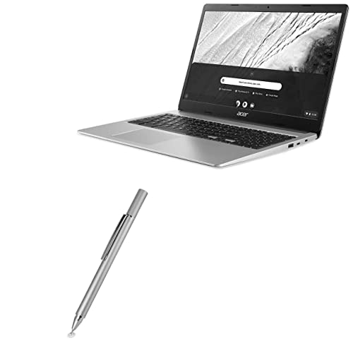 BoxWave Stylus Pen für Acer Chromebook 315 (CB315-3HT) (Stylus Pen von BoxWave), kapazitiver FineTouch Eingabestift, super präziser Eingabestift für Acer Chromebook 315 (CB315-3HT) – M Silberfarben von BoxWave