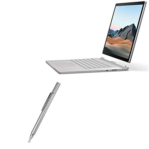 BoxWave Stylus Pen für Microsoft Surface Book 3 (15 Zoll) (Stylus Pen von BoxWave) - FineTouch kapazitiver Stylus, super präziser Eingabestift für Microsoft Surface Book 3 (15 Zoll) - Metallic Silber von BoxWave