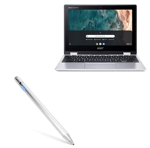 BoxWave Stylus Pen kompatibel mit Acer Chromebook Spin 311 (CP311-2H) (Stylus Pen von BoxWave), AccuPoint Active Stylus, elektronischer Eingabestift mit ultrafeiner Spitze, Metallic-Silber von BoxWave