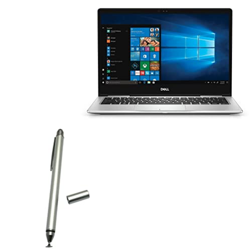 BoxWave Stylus Pen kompatibel mit Dell Inspiron 13 7000 2-in-1 (13,3 Zoll) – DualTip kapazitiver Stylus, Faserspitze, kapazitiver Eingabestift – Metallic Silber von BoxWave