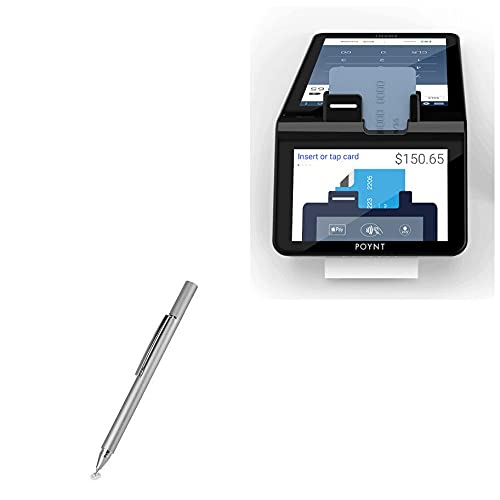 Poynt Smart Terminal Stylus Pen, BoxWave [FineTouch Kapazitiver Stylus] Super präziser Stylus Pen für Poynt Smart Terminal - Metallic Silber von BoxWave