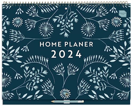 Boxclever Press Home Planer Kalender 2024 Wandkalender. Familienplaner ab sofort nutzbar bis Dez’24. Groß mit Seitenreitern. Familienkalender mit Listen & Stickern. von Boxclever Press