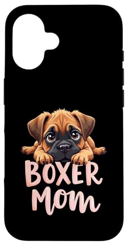 Boxer Mama Hund Boxer Hund Mama Cute Puppy Hülle für iPhone 16 von Boxer Dog Fun Designs