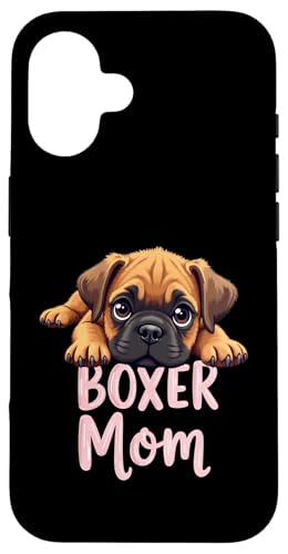 Boxer Mama Hund Boxer Hund Mama Cute Puppy Hülle für iPhone 16 von Boxer Dog Fun Designs