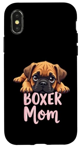 Boxer Mama Hund Boxer Hund Mama Cute Puppy Hülle für iPhone X/XS von Boxer Dog Fun Designs