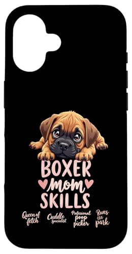Lustiger Boxer Mama Hund Boxer Mama Humor Zitat Hülle für iPhone 16 von Boxer Dog Fun Designs