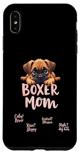 Lustiger Boxer Mama Hund Boxer Mama Humor Zitat Hülle für iPhone XS Max von Boxer Dog Fun Designs