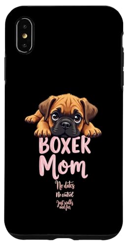 Lustiger Boxer Mama Hund Boxer Mama Humor Zitat Hülle für iPhone XS Max von Boxer Dog Fun Designs