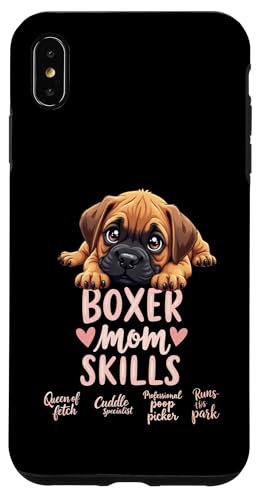 Lustiger Boxer Mama Hund Boxer Mama Humor Zitat Hülle für iPhone XS Max von Boxer Dog Fun Designs