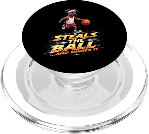 Lustiges Basketball-Geschenk für Boxer-Hundeliebhaber PopSockets PopGrip für MagSafe Lustiges Basketball-Geschenk für Boxer-Hundeliebhaber PopSockets PopGrip für MagSafe von Boxer Dog Fun Designs