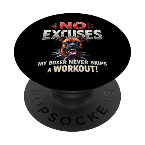 Lustiges Geschenk für Boxer-Hundebesitzer PopSockets Klebender PopGrip von Boxer Dog Fun Designs