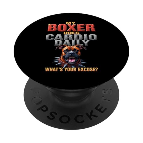 Lustiges Geschenk für Boxer-Hundebesitzer PopSockets Klebender PopGrip von Boxer Dog Fun Designs