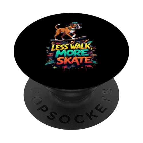 Lustiges Skateboard-Geschenk für Boxer-Hundebesitzer PopSockets Klebender PopGrip von Boxer Dog Fun Designs