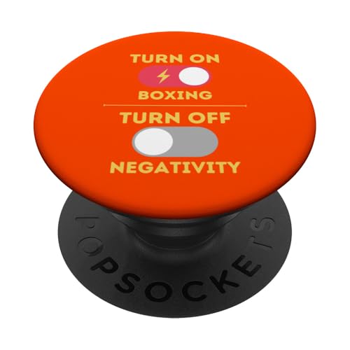 Box-Design, Boxen einschalten, Negativität ausschalten PopSockets Klebender PopGrip von Boxing Stuff