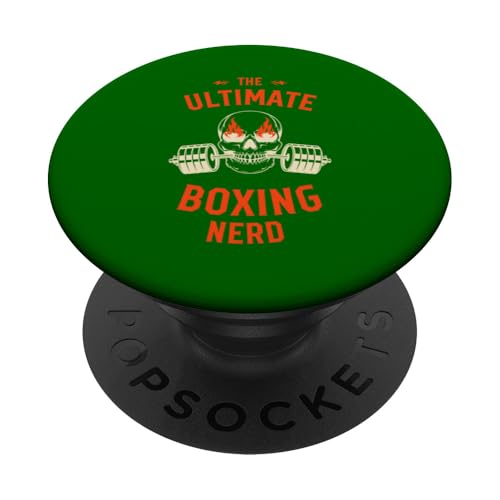 Der ultimative Box-Nerd, Flaming Skull Barbell PopSockets Klebender PopGrip Der ultimative Box-Nerd, Flaming Skull Barbell PopSockets Klebender PopGrip von Boxing Stuff