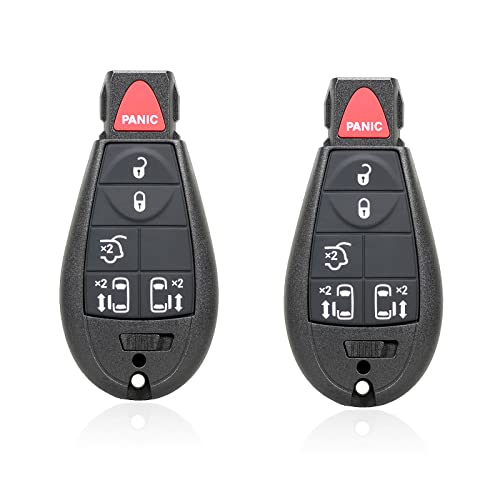 Boxonly 2 Stück Ersatz Keyless Entry Fernbedienung Auto Schlüsselanhänger M3N5WY783X 433Mhz 6 Tasten für 2008-2014 Dodge Grand Caravan, 2009-2010 Dodge Journey Dodge Ram 1500 2500 3500 4500 von Boxonly