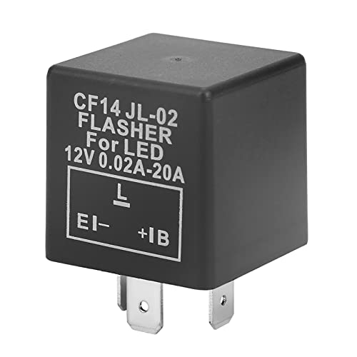 Elektronisches Blinkrelais XR125-Relais 3-polig 6 × 5 × 4 CF14 JL-02 3-poliges Blinker-Blinkrelais für Blinker Hyper Flash Fix 12 V XR125-Relais 3-poliger Blinker von Boxwizard