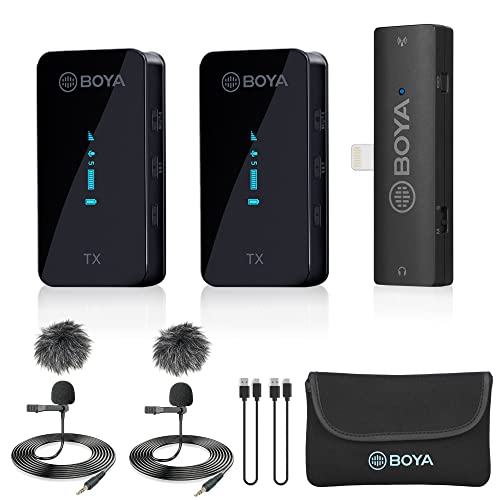 BOYA BY-XM6 S4 Wireless Lavalier Microphone for iPhone iPad, Plug Play Lapel Lav Mic for Video Recording YouTube Facebook Live Stream Podcast Interview Vlog von Boya