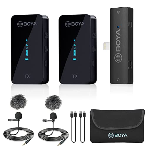 BOYA by-XM6 S4 Wireless Lavalier Microphone for iPhone iPad, Plug Play Lapel Lav Mic for Video Recording YouTube Facebook Live Stream Podcast Interview Vlog von BOYA