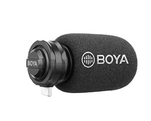 Boya BY-DM100 Plug & Play Digitales Stereo-Nieren-Kondensatormikrofon mit USB-Typ-C-Anschluss für Android-Geräte (BYDM100) von Boya