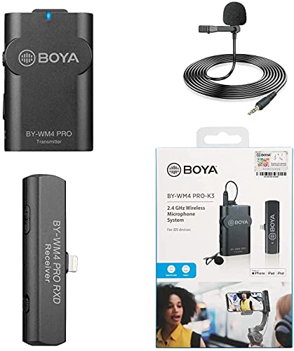 Boya Kabelloses Mikrofon iOS-Gerät. 1 Transmitter von Boya