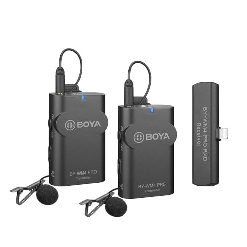Boya Kabelloses Mikrofon iOS-Gerät. 2 Transmitters von Boya