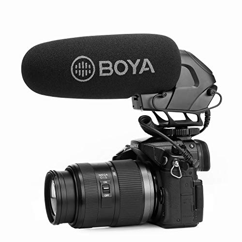 BOYA Super-Cardioid On-Kamera Video Shotgun Mikrofon BY-BM3032 Broadcast Kondensator Interview Kapazitives Mikrofon Kamera Video Mikrofon für Canon Nikon Sony DSLR Camcorder von BOYA