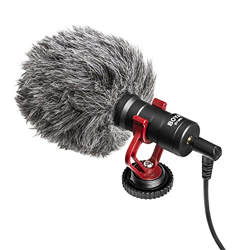 Boya Video Mikrofon YouTube Vlogging Facebook Livestream Aufnahme Mic Shotgun Mic für iPhone Huawei Smartphone DJI Osmo Mobile 2, für ZHIYUN Smooth Q Smooth 4 Feiyu Vimble Canon Sony DSLR von BOYA