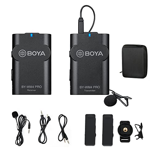 Boya by-WM4 Pro K1 TX+RX Compact 2,4 GHz sans Fil Lavalier Microphones Pour appareils Photo Reflex numériques Smartphones tablettes, PC Enregistrement Vlogging Noir von Boya