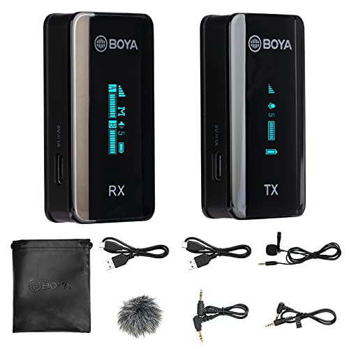 BOYA by-XM6 S1 2.4GHz Dual Wireless Lavalier Mikrofon System Wireless Noise Mic für Live YouTube, Tiktok, Vlogging, Interview von BOYA