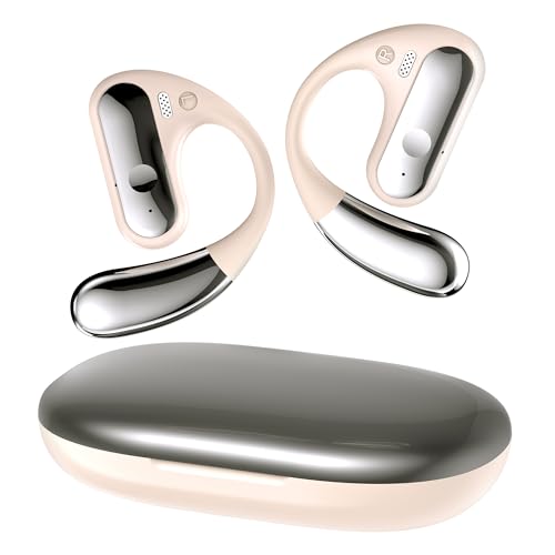 Open Ear Bluetooth Kopfhörer, Bluetooth 5.3 Kopfhörer Kabellos mit 4 Mic, 40 Std Dual LED Anzeige Type-C Kopfhörer Kabellos Bluetooth, IP7 wasserdichte ENC Sport Kopfhörer Khaki Open Ear Bluetooth Kopfhörer, Bluetooth 5.3 Kopfhörer Kabellos mit 4 Mic, 40 Std Dual LED Anzeige Type-C Kopfhörer Kabellos Bluetooth, IP7 wasserdichte ENC Sport Kopfhörer Khaki von Boytond