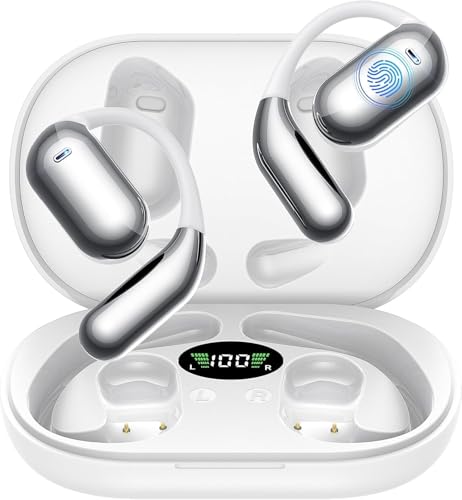 Ultra Open Ear Earbuds - Knochenleitungskopfhörer Kabellos Bluetooth, wasserdichte Deep Bass Ohrhörer für Fitness und Laufen, sichere Passform für kleine Ohren, schweißresistent für Workouts Ultra Open Ear Earbuds - Knochenleitungskopfhörer Kabellos Bluetooth, wasserdichte Deep Bass Ohrhörer für Fitness und Laufen, sichere Passform für kleine Ohren, schweißresistent für Workouts von Boytond