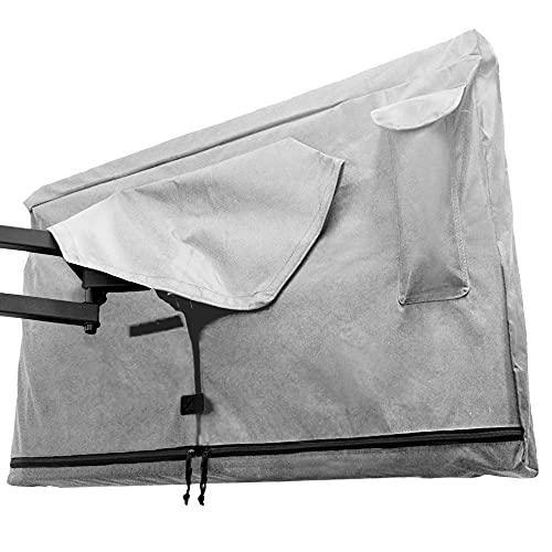 Bozzcovers Outdoor TV-Abdeckung, 139,7 cm (55 Zoll), mit Reißverschluss, wetterfest, wasserdicht, 360-Grad-Schutz, weiche, kratzfeste Innenseite, Grau von Bozzcovers