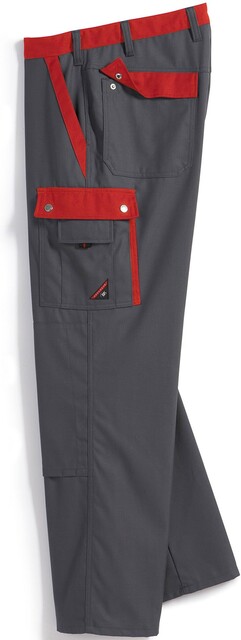Bp? Komfort-Cargohose Mit Knie Polstertaschen, Dunkelgrau/Rot von Bp?