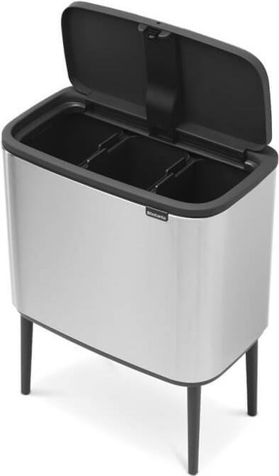 Brabantia 316081 Mülleimer 33 l Rechteckig Edelstahl Schwarz - Edelstahl (31 60 81) von Brabantia