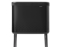 Brabantia Bo Wäschekorb, 60 l, Rechteckig, Schwarz, Schwarz, 540 mm, 320 mm von Brabantia