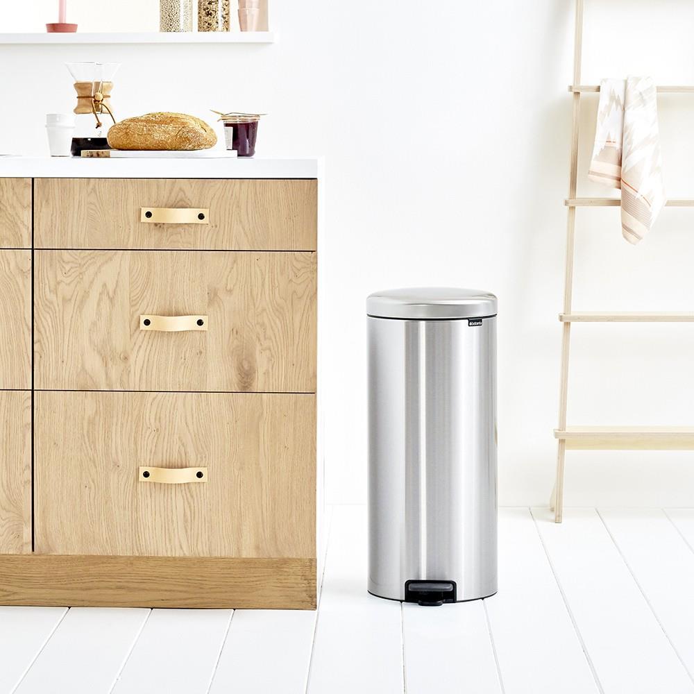 Brabantia Pedal Bin newIcon Rund Gebürsteter Stahl (11 43 80) von Brabantia